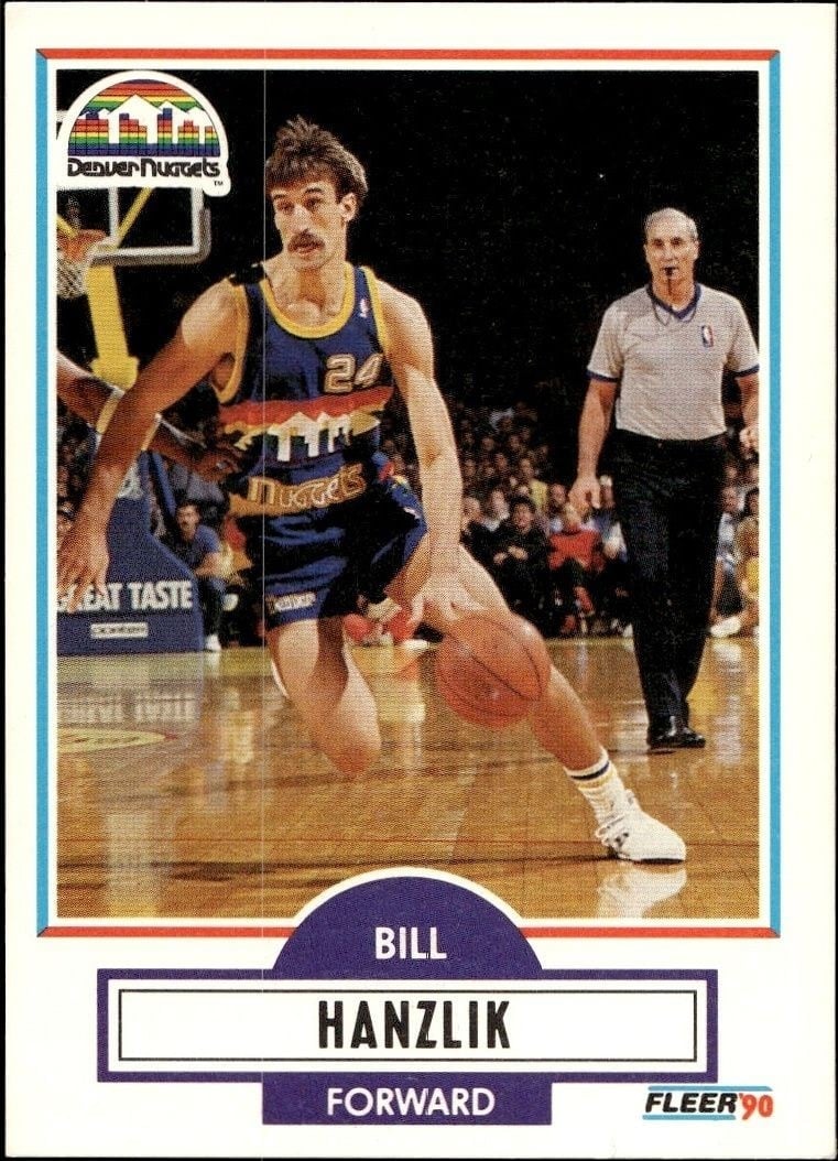 Bill Hanzlik 1990-91 Fleer #49 Basketball Trading Card - Front 1990-91 Fleer Bill Hanzlik #49 basketball trading card front