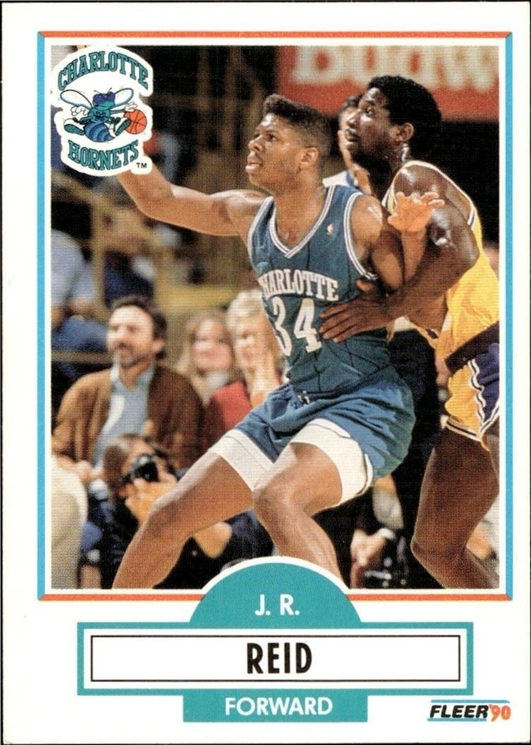 Jr. Reid 1990-91 Fleer #20 Basketball Trading Card - Front 1990-91 Fleer Jr. Reid #20 basketball trading card front