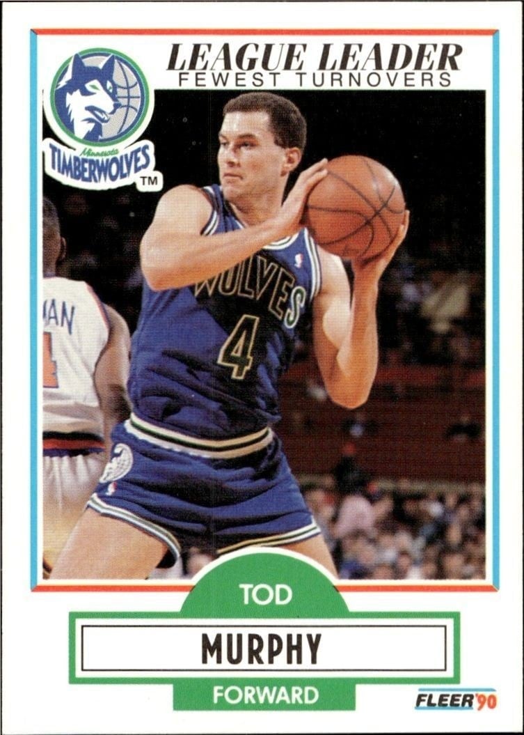 Tod Murphy 1990-91 Fleer #115 Basketball Trading Card - Front 1990-91 Fleer Tod Murphy #115 basketball trading card front