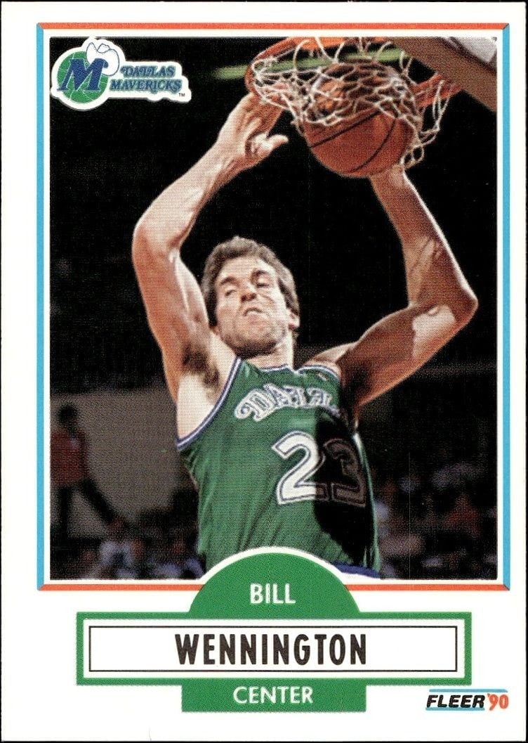 Bill Wennington 1990-91 Fleer #44 Basketball Trading Card - Front 1990-91 Fleer Bill Wennington #44 basketball trading card front