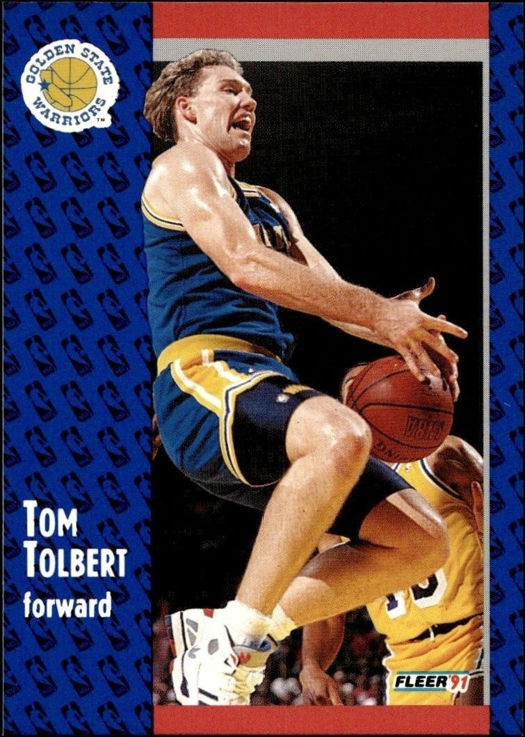 Tom Tolbert 1991-92 Fleer #72 Basketball Trading Card - Front 1991-92 Fleer Tom Tolbert #72 basketball trading card front