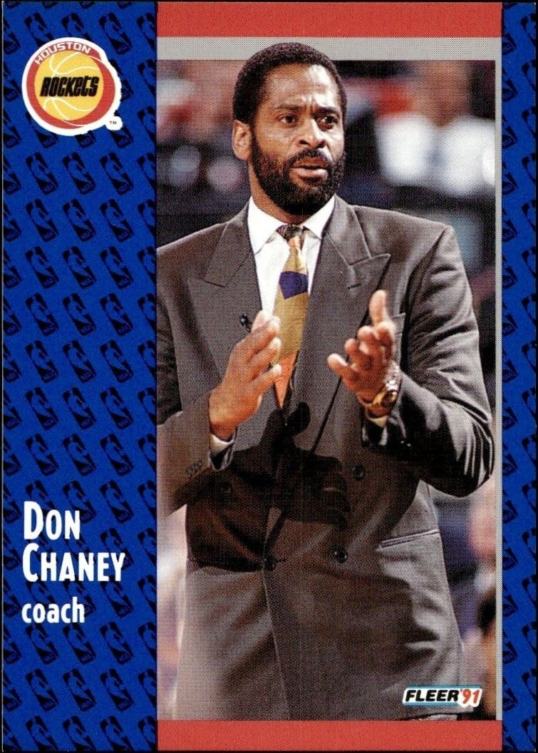 Don Chaney 1991-92 Fleer #73 Basketball Trading Card - Front 1991-92 Fleer Don Chaney #73 basketball trading card front