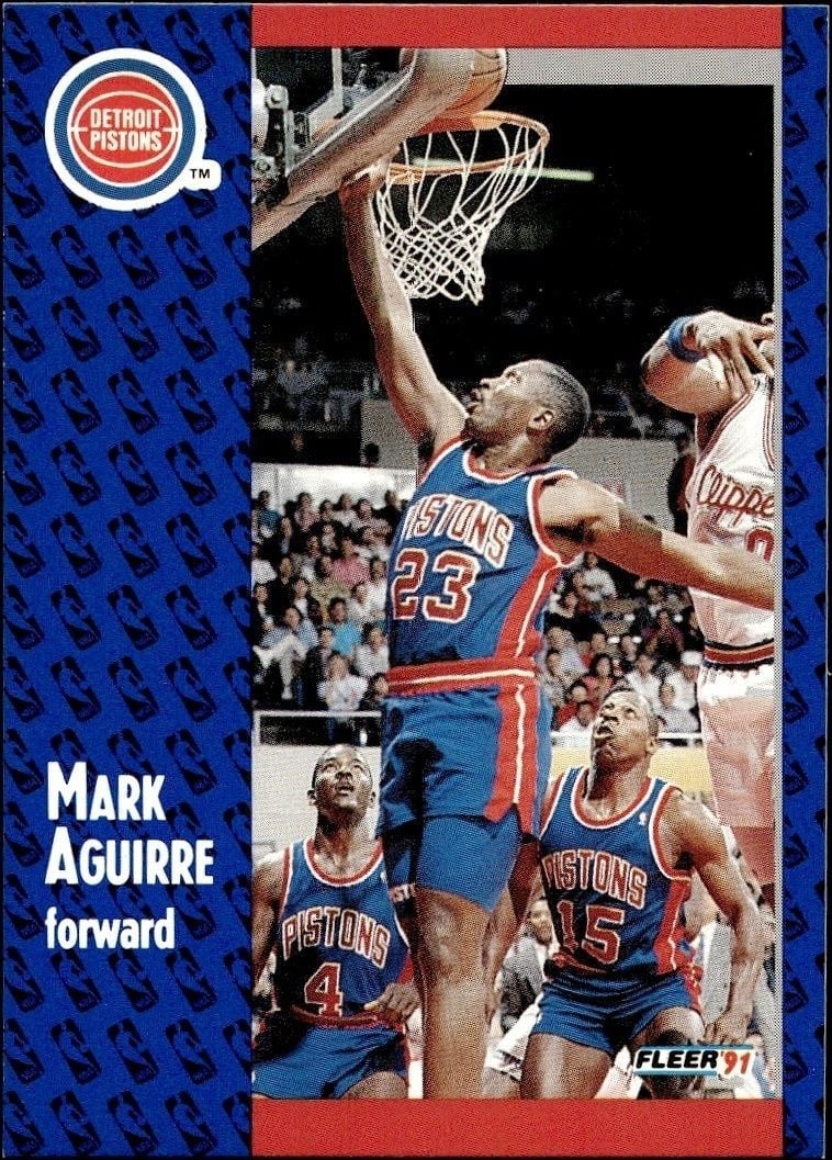Mark Aguirre 1991-92 Fleer #57 Basketball Trading Card - Front 1991-92 Fleer Mark Aguirre #57 basketball trading card front
