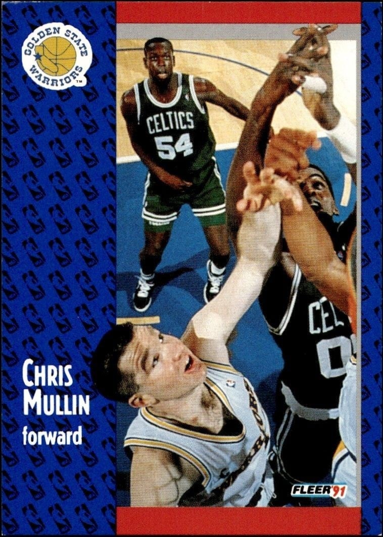Chris Mullin 1991-92 Fleer #69 Basketball Trading Card - Front 1991-92 Fleer Chris Mullin #69 basketball trading card front