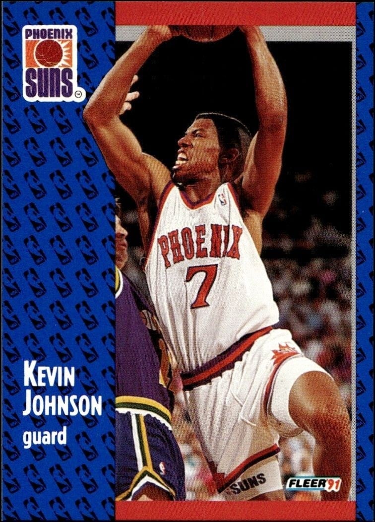 Kevin Johnson 1991-92 Fleer #161 Basketball Trading Card - Front 1991-92 Fleer Kevin Johnson #161 basketball trading card front