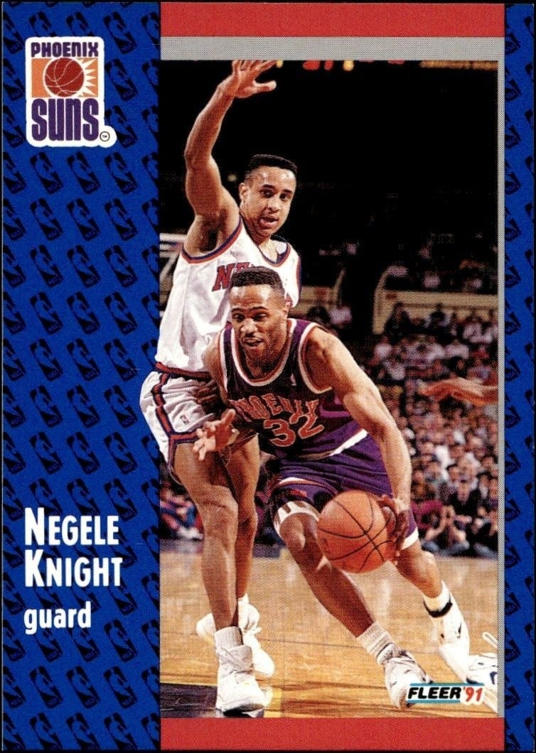 Negele Knight 1991-92 Fleer #162 Basketball Trading Card - Front 1991-92 Fleer Negele Knight #162 basketball trading card front