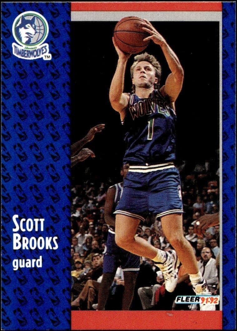 1991-92 Fleer Scott Brooks #318 trading card