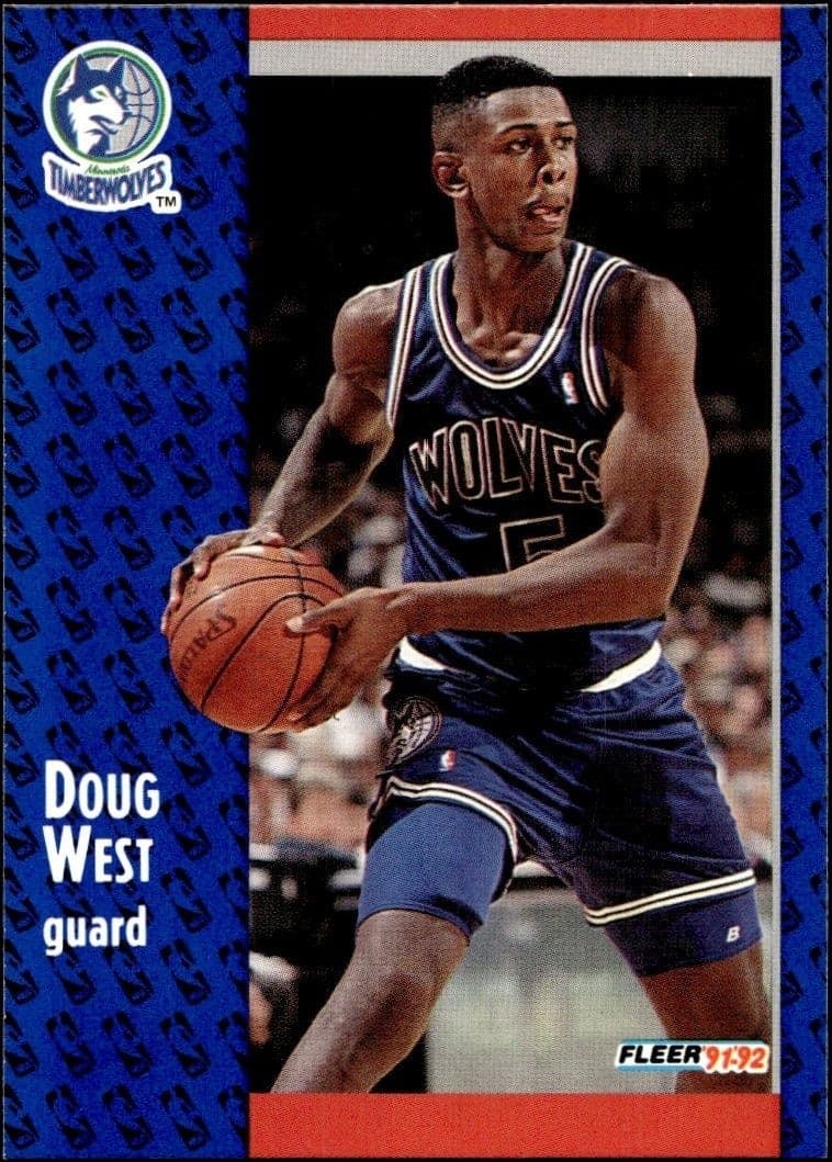 1991-92 Fleer Doug West #321 trading card
