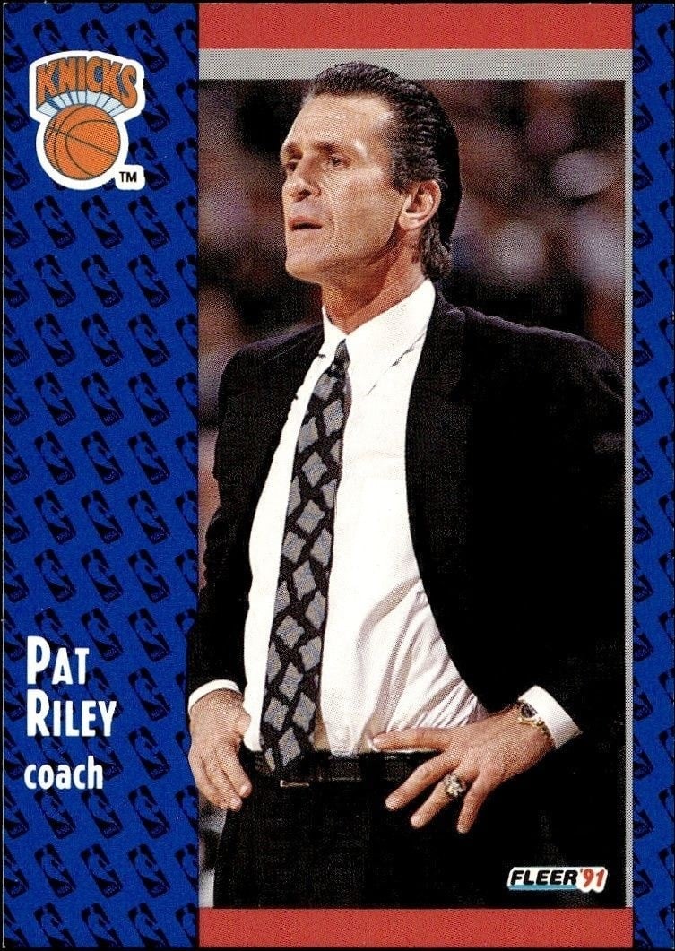 Pat Riley 1991-92 Fleer #139 Basketball Trading Card - Front 1991-92 Fleer Pat Riley #139 basketball trading card front