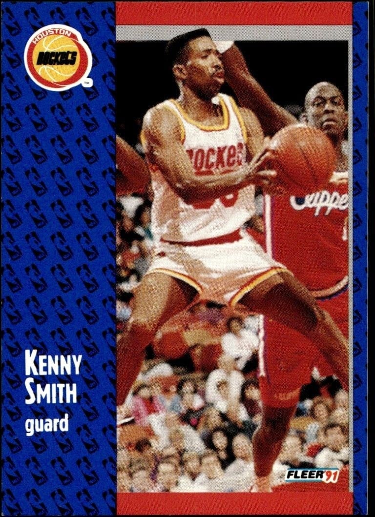 Kenny Smith 1991-92 Fleer #78 Basketball Trading Card - Front 1991-92 Fleer Kenny Smith #78 basketball trading card front