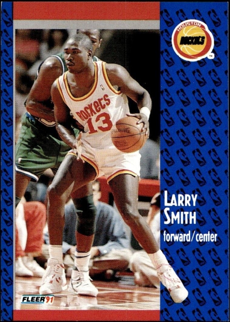 Larry Smith 1991-92 Fleer #79 Basketball Trading Card - Front 1991-92 Fleer Larry Smith #79 basketball trading card front