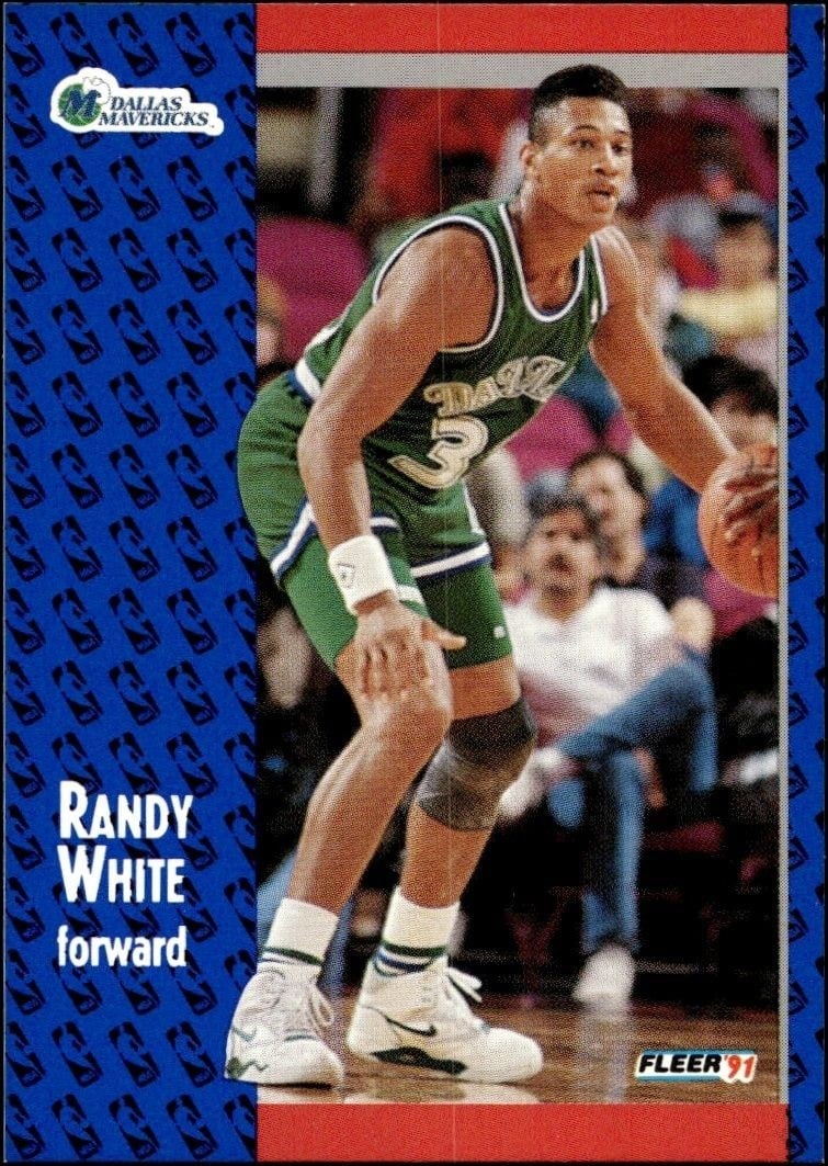 Randy White 1991-92 Fleer #47 Basketball Trading Card - Front 1991-92 Fleer Randy White #47 basketball trading card front