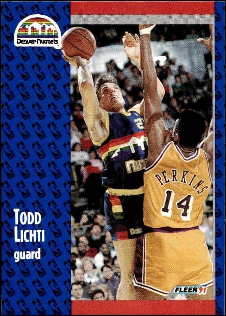Todd Lichti 1991-92 Fleer #51 Basketball Trading Card - Front 1991-92 Fleer Todd Lichti #51 basketball trading card front