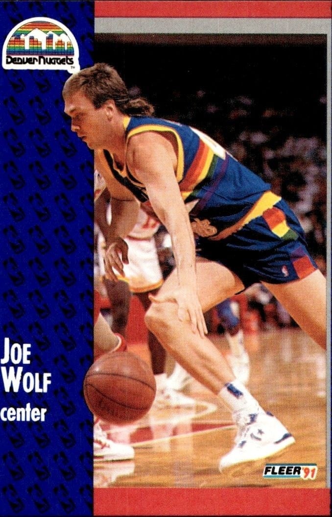 Joe Wolf 1991-92 Fleer #55 Basketball Trading Card - Front 1991-92 Fleer Joe Wolf #55 basketball trading card front
