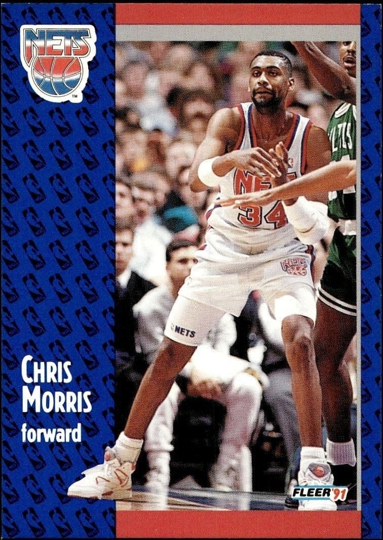 Chris Morris 1991-92 Fleer #133 Basketball Trading Card - Front 1991-92 Fleer Chris Morris #133 basketball trading card front
