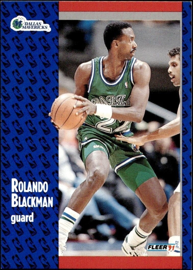 Rolando Blackman 1991-92 Fleer #43 Basketball Trading Card - Front 1991-92 Fleer Rolando Blackman #43 basketball trading card front