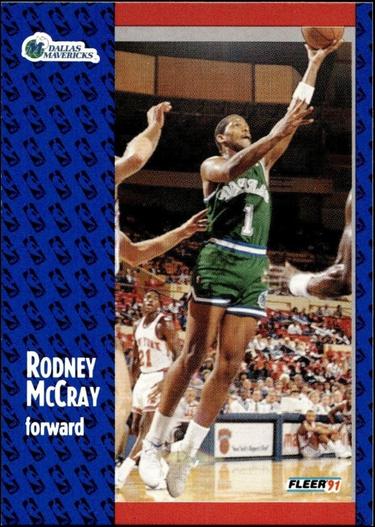 Rodney McCray 1991-92 Fleer #46 Basketball Trading Card - Front 1991-92 Fleer Rodney McCray #46 basketball trading card front