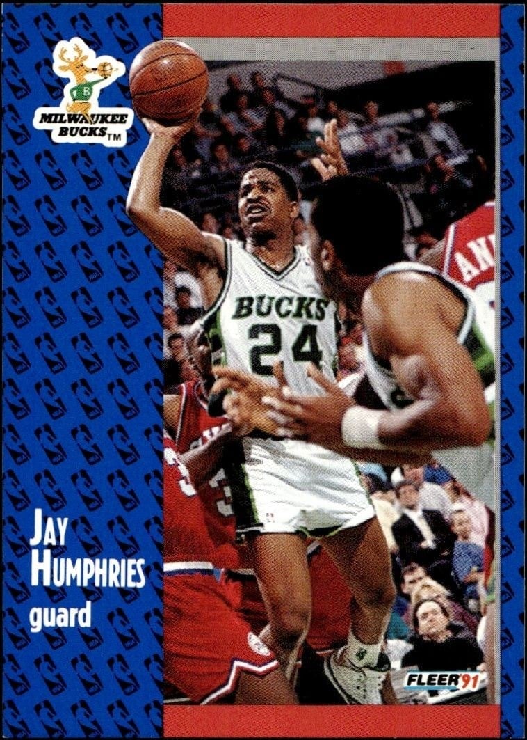 Jay Humphries 1991-92 Fleer #116 Basketball Trading Card - Front 1991-92 Fleer Jay Humphries #116 basketball trading card front