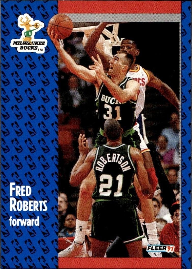 Fred Roberts 1991-92 Fleer #117 Basketball Trading Card - Front 1991-92 Fleer Fred Roberts #117 basketball trading card front