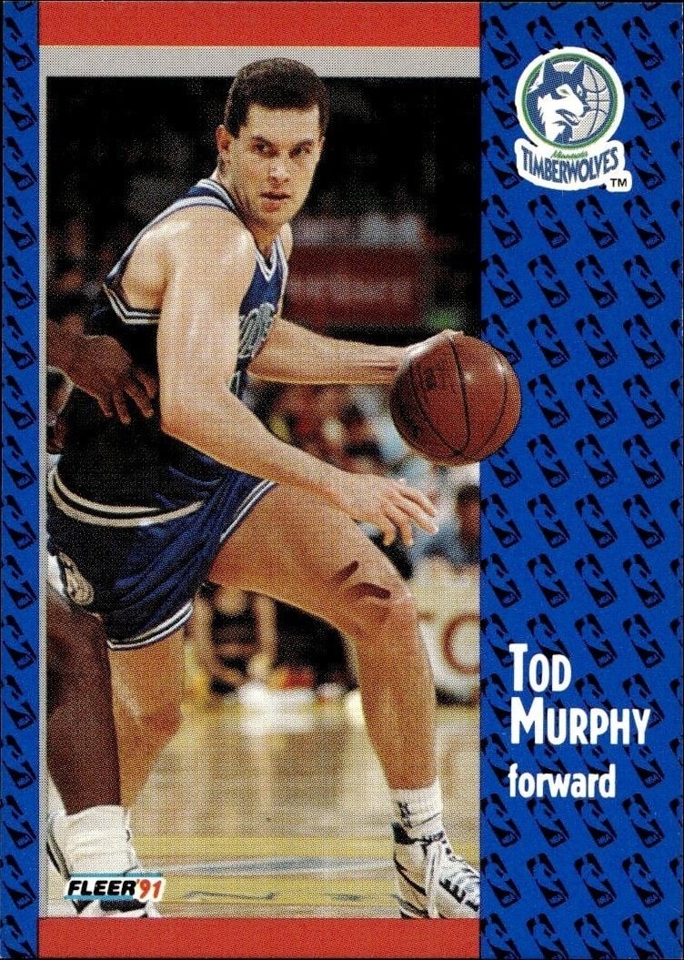 Tod Murphy 1991-92 Fleer #124 Basketball Trading Card - Front 1991-92 Fleer Tod Murphy #124 basketball trading card front