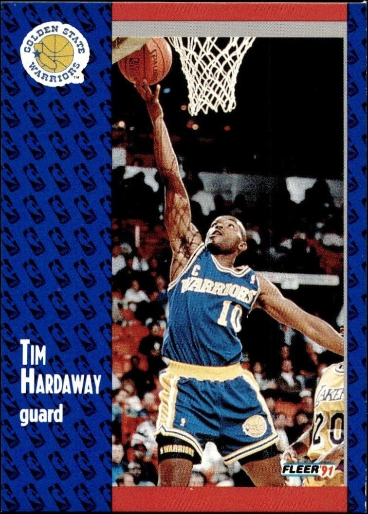 Tim Hardaway 1991-92 Fleer #65 Basketball Trading Card - Front 1991-92 Fleer Tim Hardaway #65 basketball trading card front