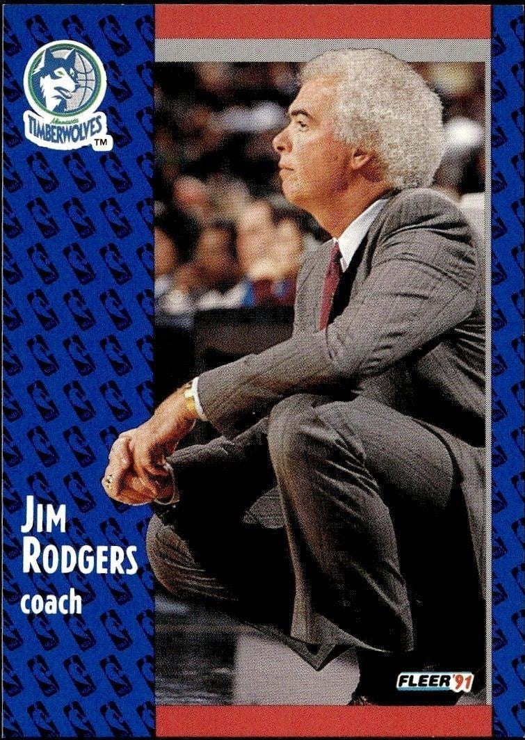 Jim Rodgers 1991-92 Fleer #126 Basketball Trading Card - Front 1991-92 Fleer Jim Rodgers #126 basketball trading card front