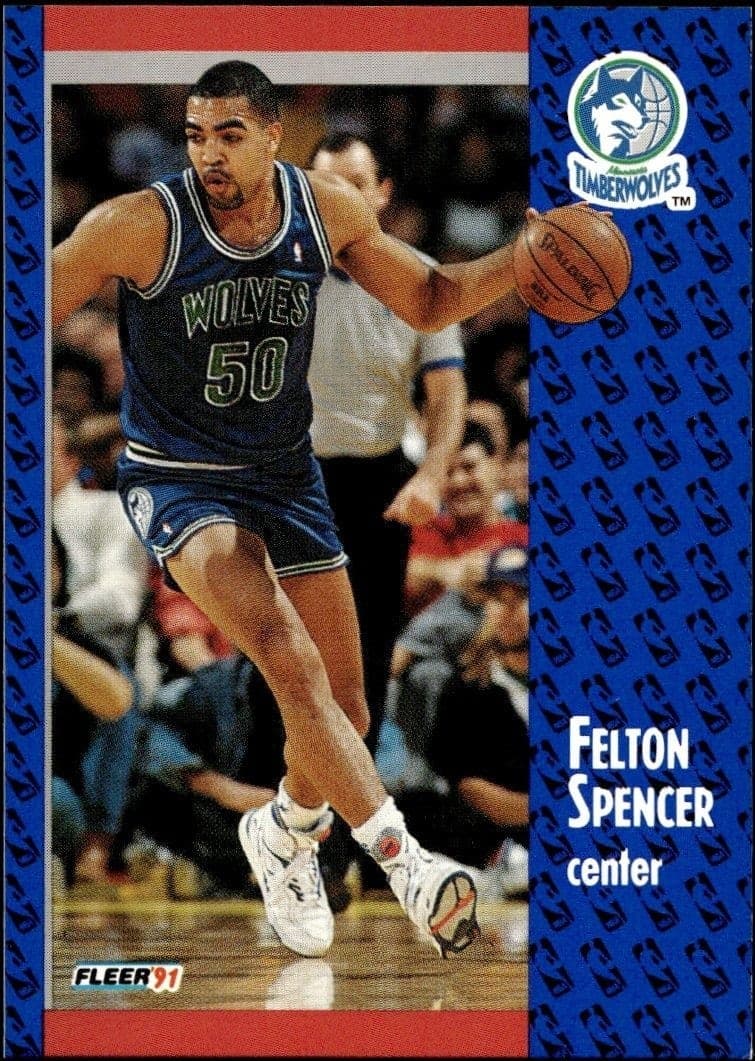 1991-92 Fleer Felton Spencer #127 trading card