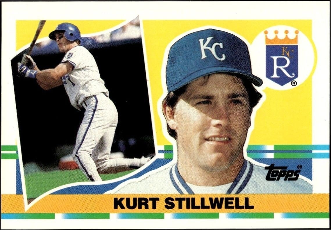 Kurt Stillwell 1990 Topps Big #293 Baseball Trading Card - Front 1990 Topps Big Kurt Stillwell #293 baseball trading card front
