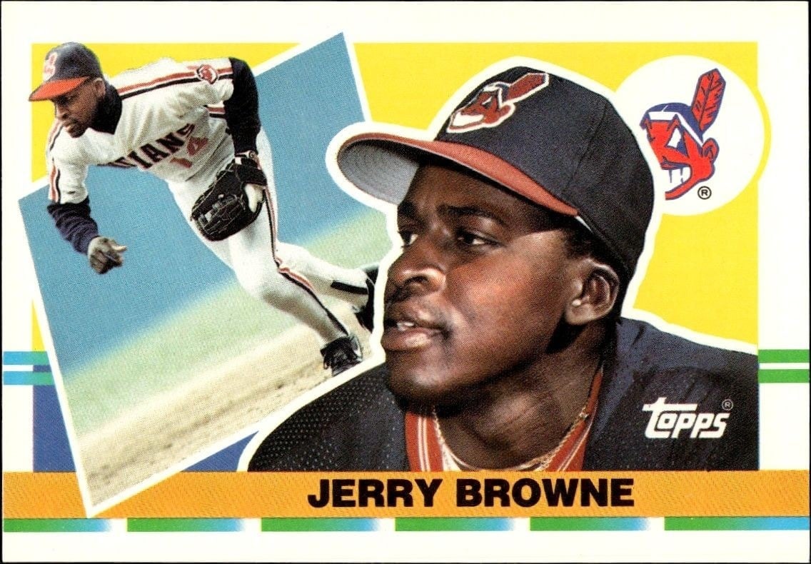 Jerry Browne 1990 Topps Big #256 Baseball Trading Card - Front 1990 Topps Big Jerry Browne #256 baseball trading card front