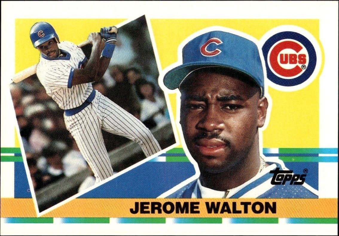 Jerome Walton 1990 Topps Big #267 Baseball Trading Card - Front 1990 Topps Big Jerome Walton #267 baseball trading card front