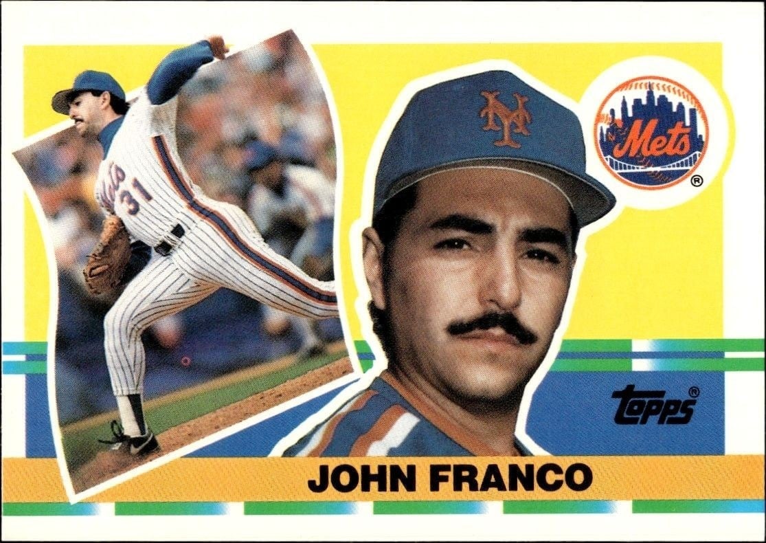 John Franco 1990 Topps Big #264 Baseball Trading Card - Front 1990 Topps Big John Franco #264 baseball trading card front