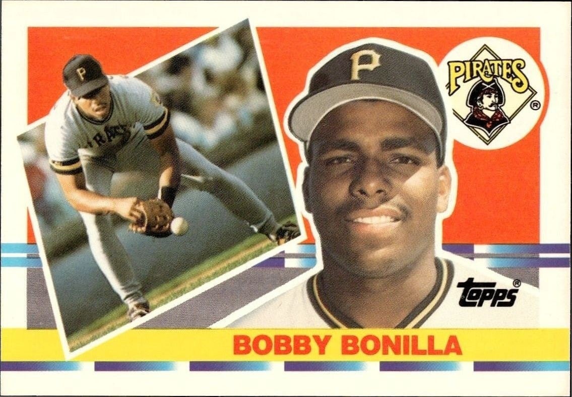Bobby Bonilla 1990 Topps Big #208 Baseball Trading Card - Front 1990 Topps Big Bobby Bonilla #208 baseball trading card front