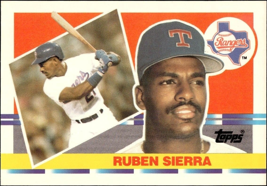 Ruben Sierra 1990 Topps Big #175 Baseball Trading Card - Front 1990 Topps Big Ruben Sierra #175 baseball trading card front