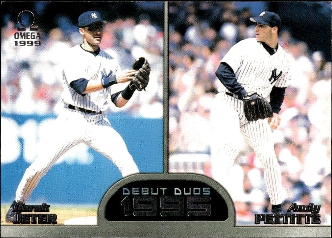 Derek Jeter 1999 Pacific Omega #2 Baseball Trading Card - Front 1999 Pacific Omega Derek Jeter #2 baseball trading card front