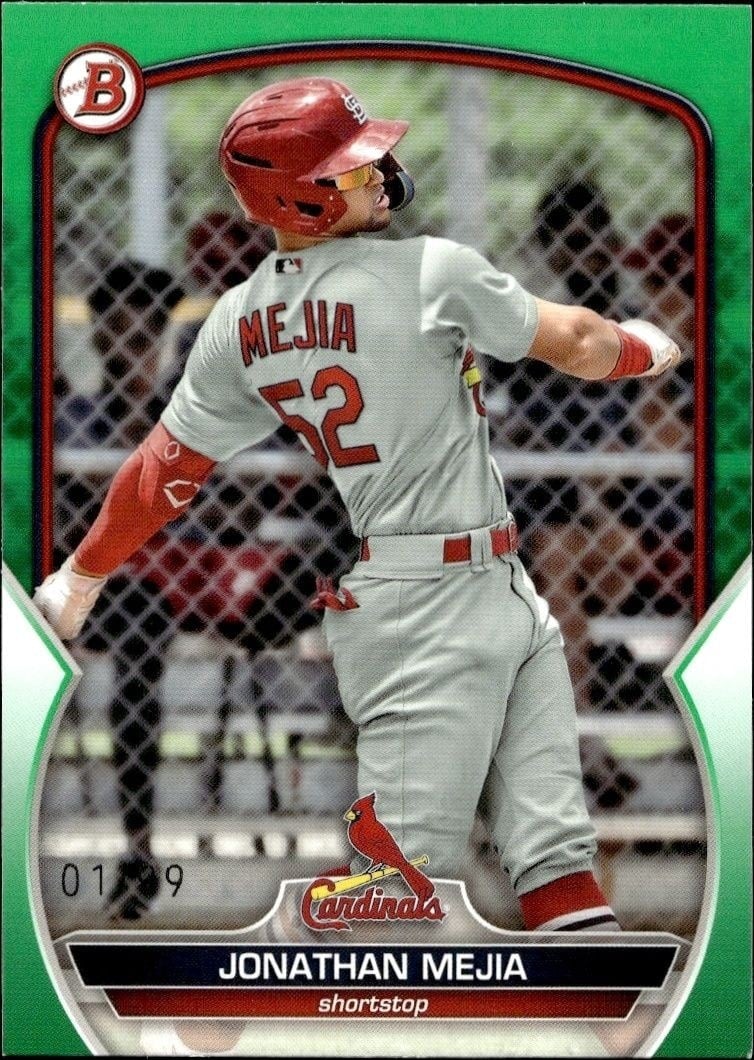 Jonathan Mejia 2023 Bowman #BP-15 Baseball Trading Card - Front 2023 Bowman Jonathan Mejia #BP-15 baseball trading card front