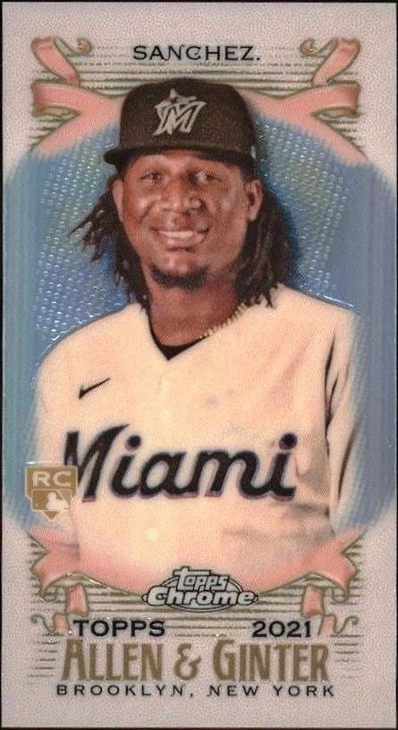 Sixto Sanchez 2021 Topps Allen & Ginter Chrome #140 Baseball Trading Card - Front 2021 Topps Allen & Ginter Chrome Sixto Sanchez #140 baseball trading card front