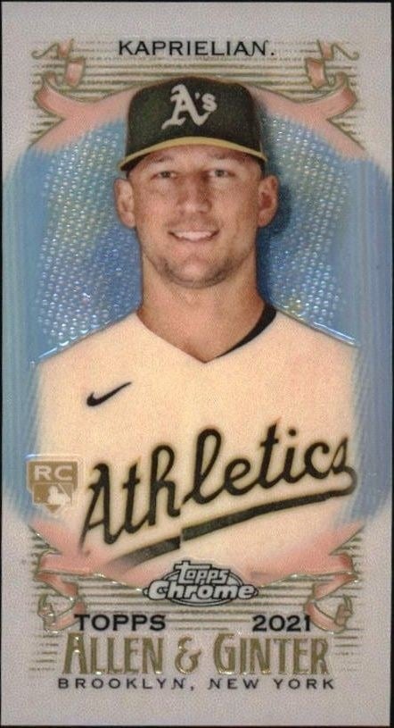 James Kaprielian 2021 Topps Allen & Ginter Chrome #257 Baseball Trading Card - Front 2021 Topps Allen & Ginter Chrome James Kaprielian #257 baseball trading card front
