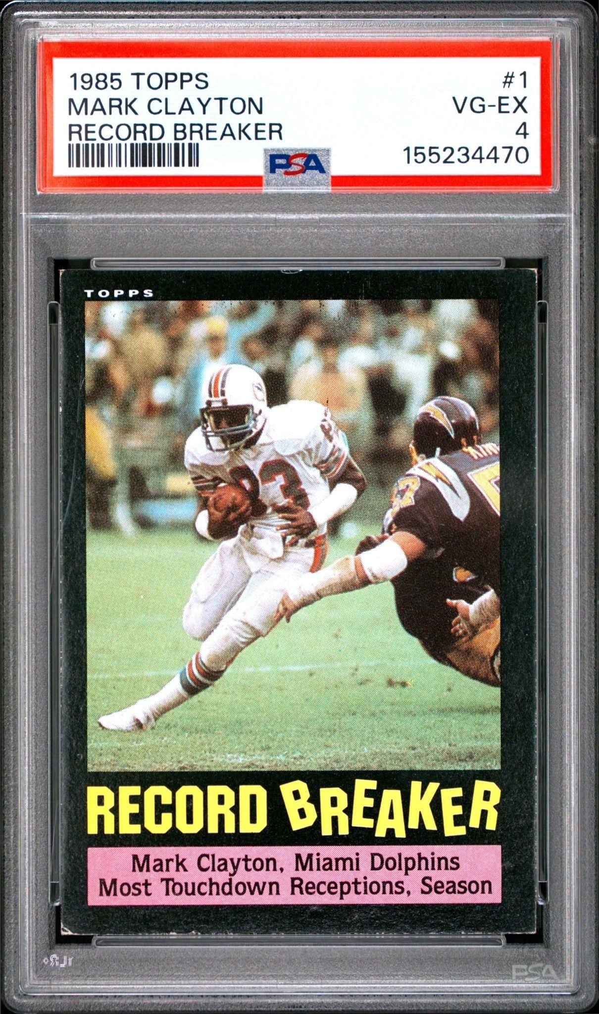 1985 Topps Mark Clayton #1 trading card