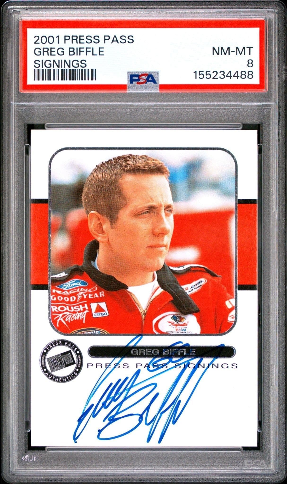2001 Press-Pass Greg Biffle #NA trading card