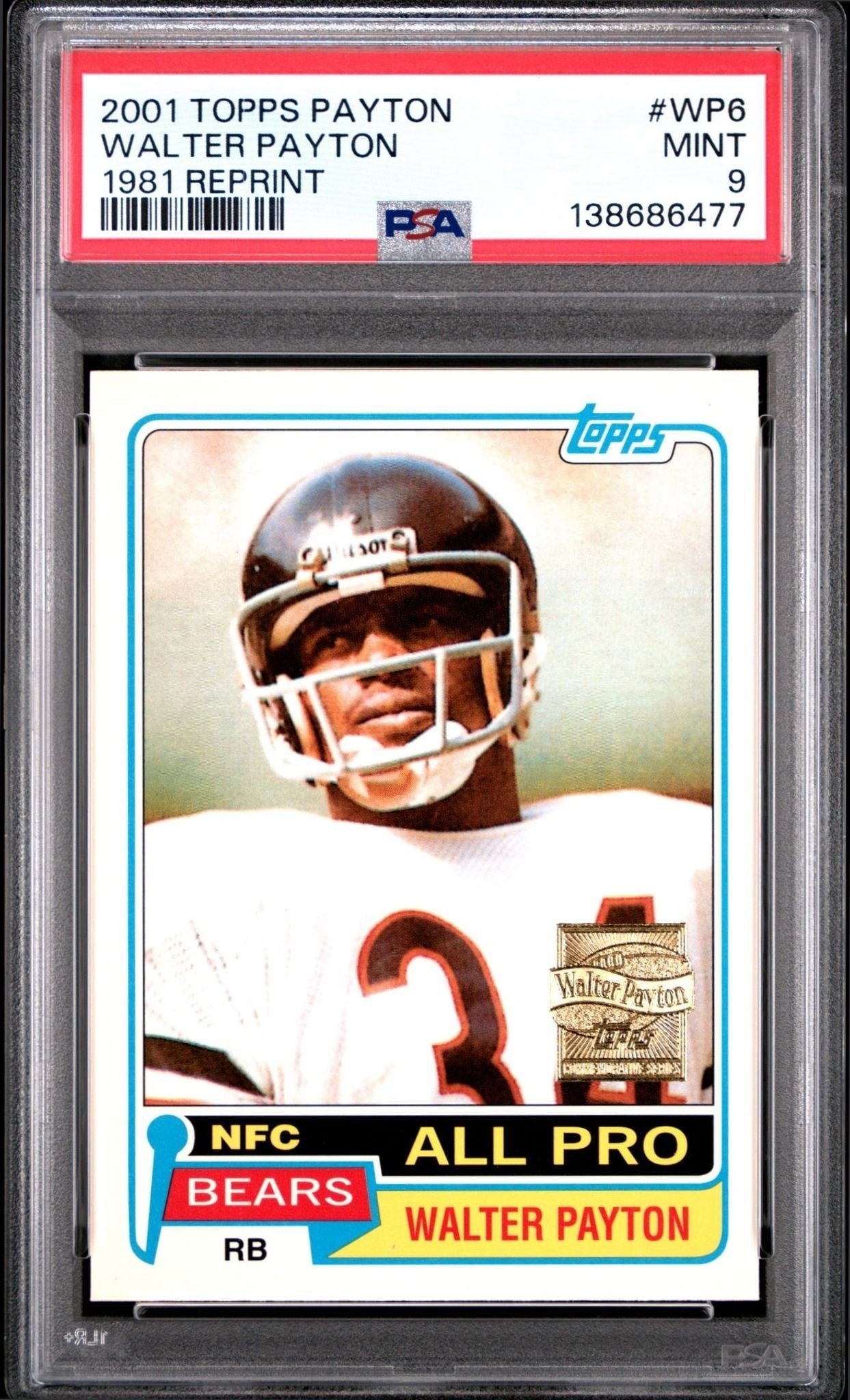 2001 Topps Payton Reprint checklist preview