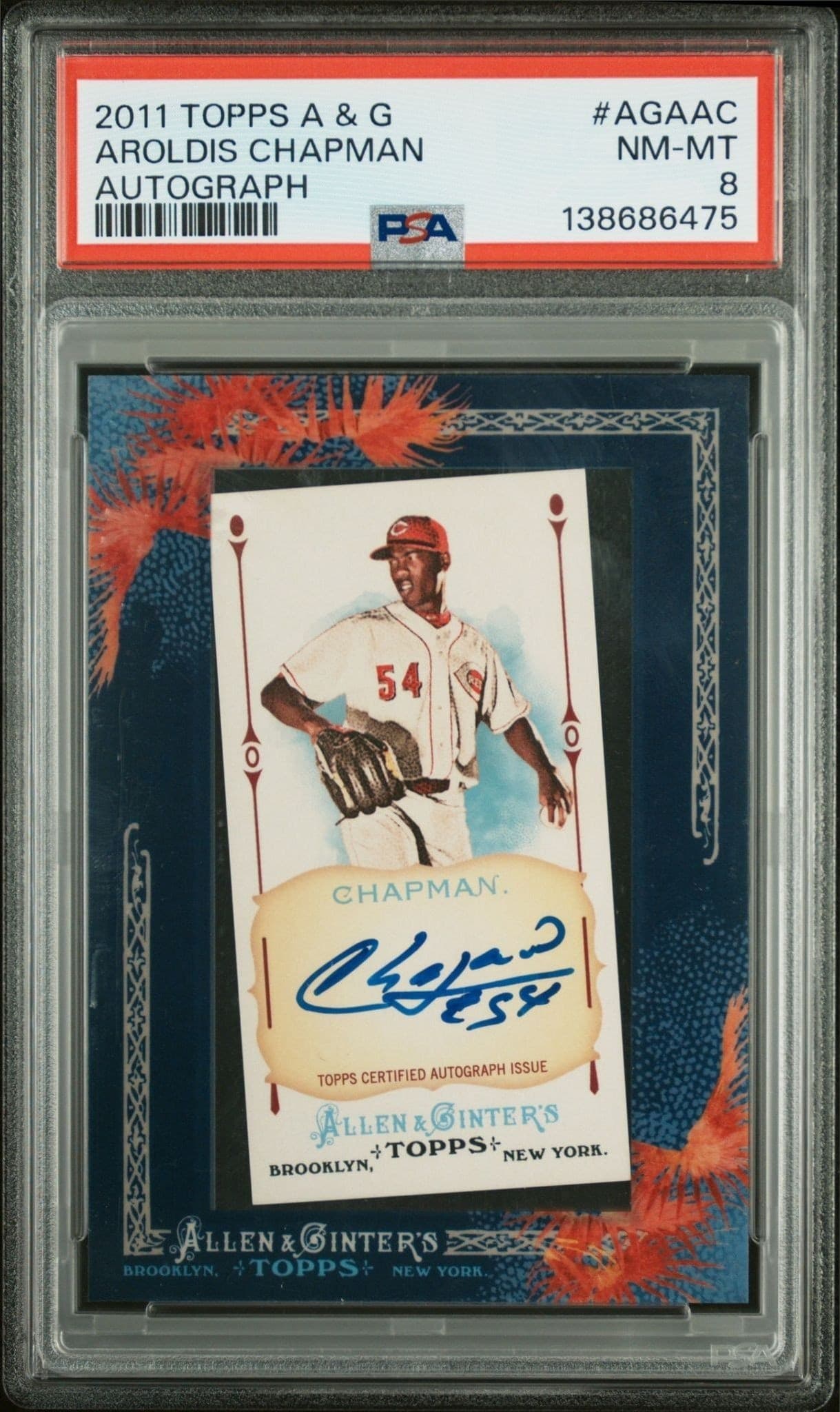 2011 Topps Allen & Ginter Aroldis Chapman #AGA-AC trading card