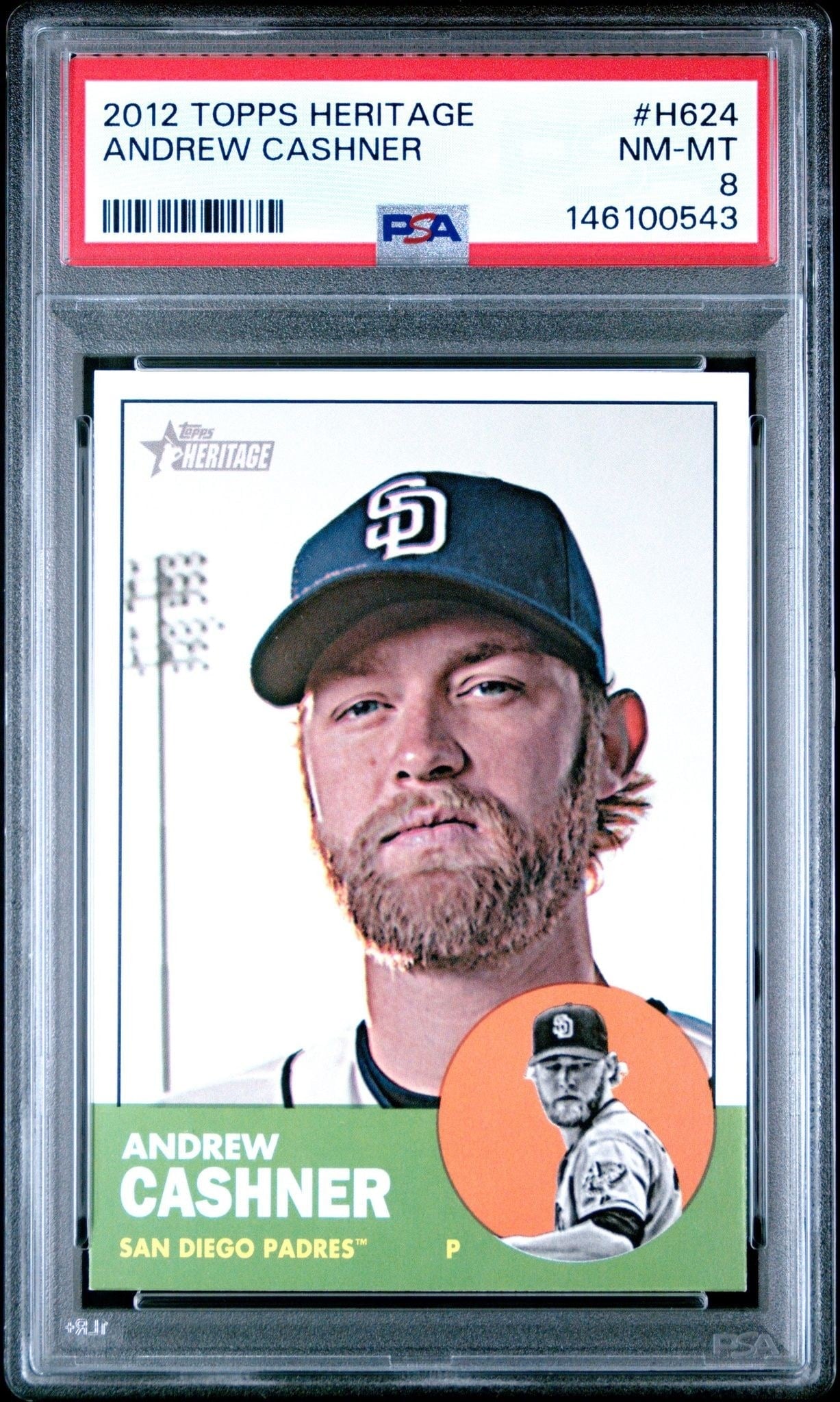 Andrew Cashner 2012 Topps Heritage #H624 Baseball Trading Card - Front 2012 Topps Heritage Andrew Cashner #H624 baseball trading card front
