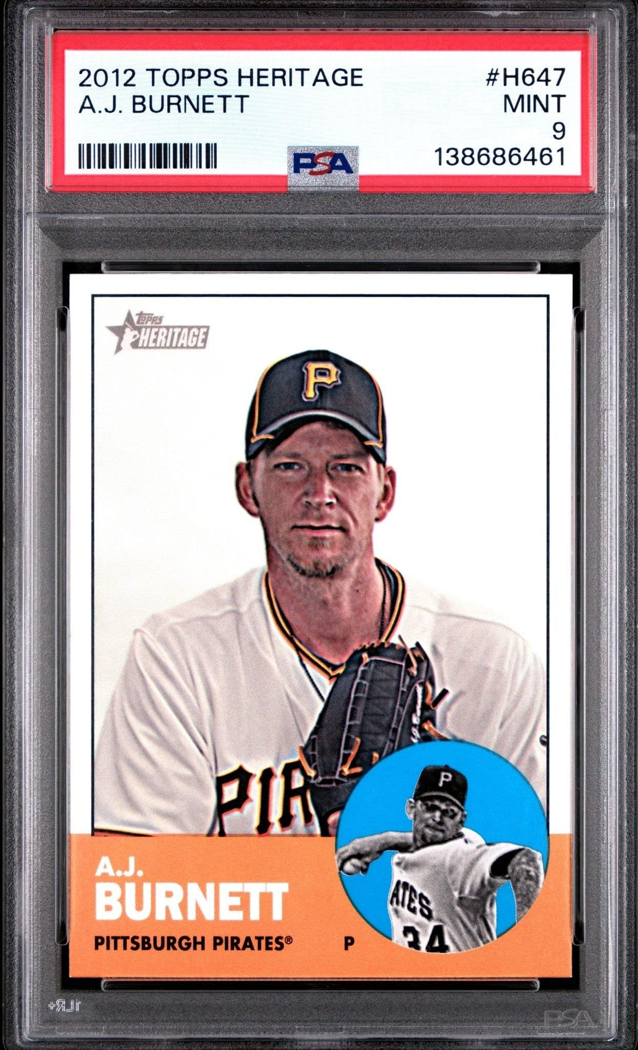 2012 Topps A.J. Burnett #H647 trading card