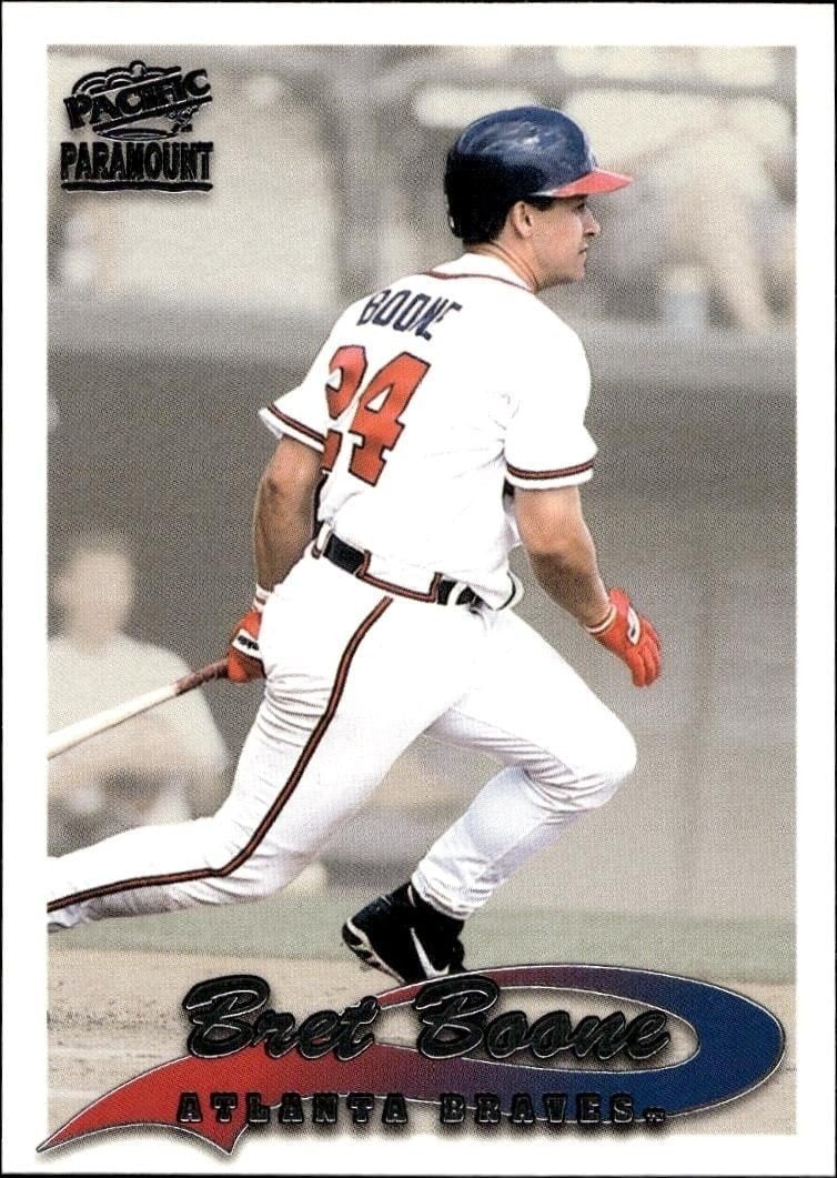 Bret Boone 1999 Pacific Paramount #20 Baseball Trading Card - Front 1999 Pacific Paramount Bret Boone #20 baseball trading card front