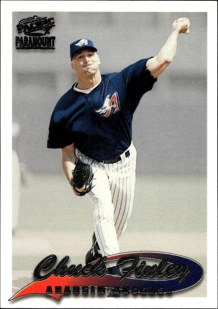 Chuck Finley 1999 Pacific Paramount #5 Baseball Trading Card - Front 1999 Pacific Paramount Chuck Finley #5 baseball trading card front