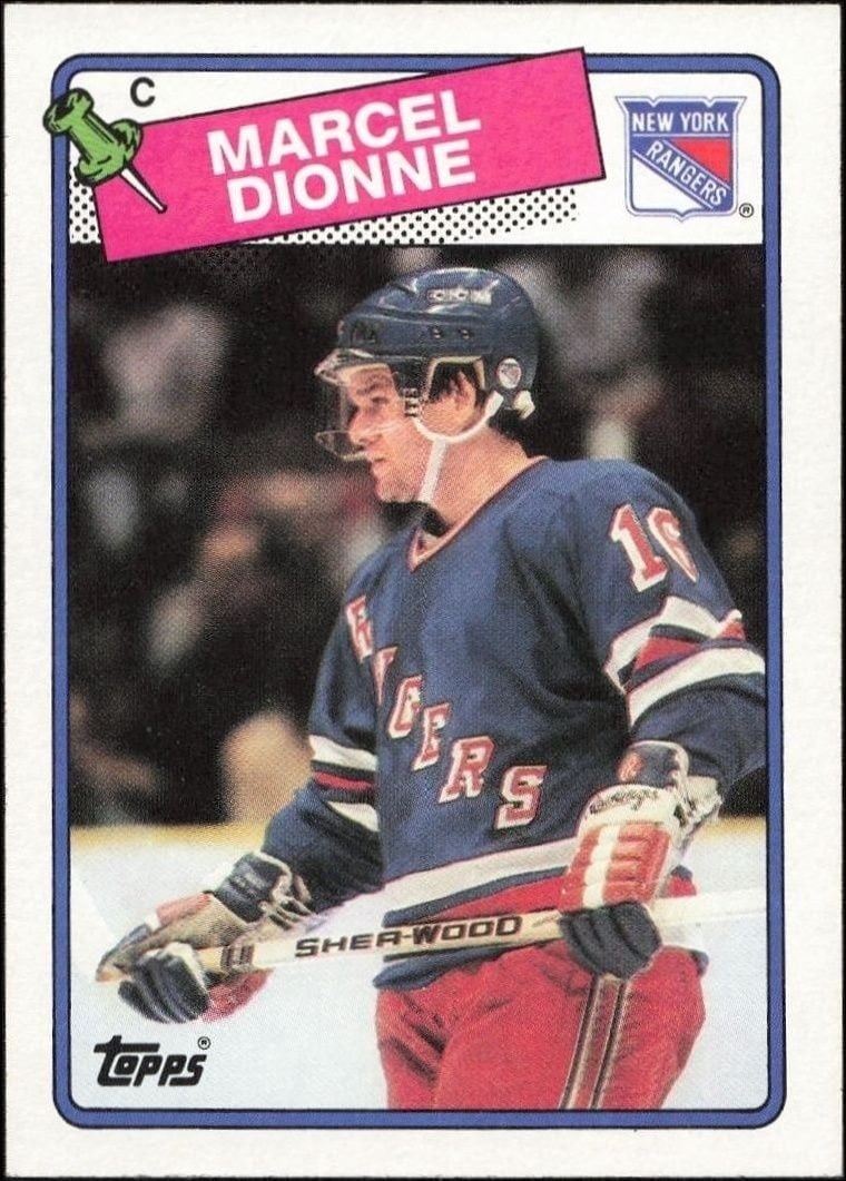 Marcel Dionne 1989-90 Topps #13 Hockey Trading Card - Front 1989-90 Topps Marcel Dionne #13 hockey trading card front