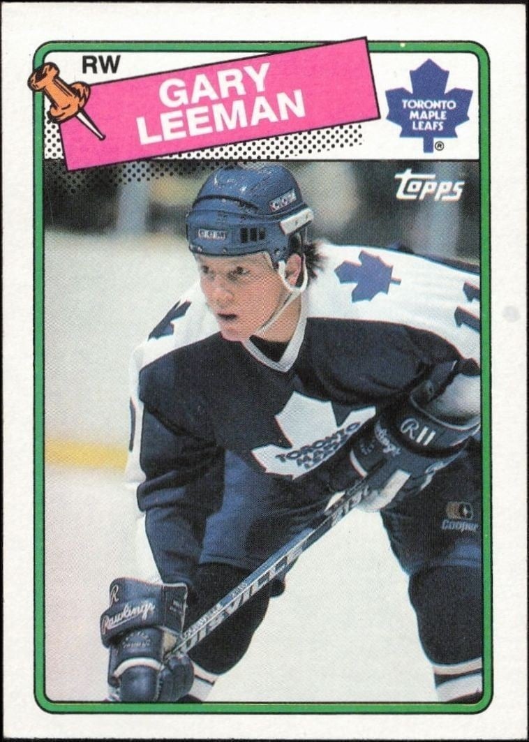 Gary Leeman 1989-90 Topps #11 Hockey Trading Card - Front 1989-90 Topps Gary Leeman #11 hockey trading card front