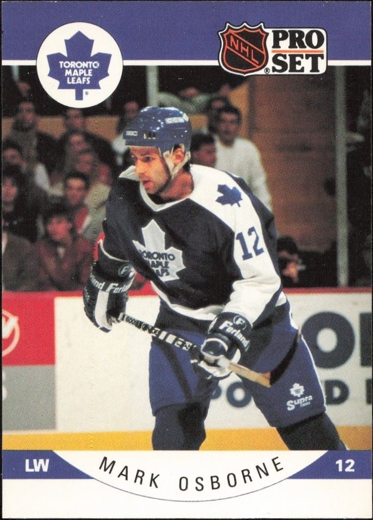 Mark Osborne 1990-91 Pro Set #287 Hockey Trading Card - Front 1990-91 Pro Set Mark Osborne #287 hockey trading card front