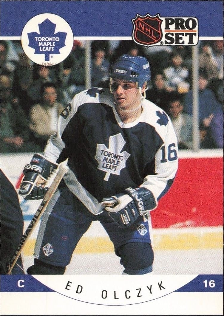 Ed Olczyk 1990-91 Pro Set #286 Hockey Trading Card - Front 1990-91 Pro Set Ed Olczyk #286 hockey trading card front