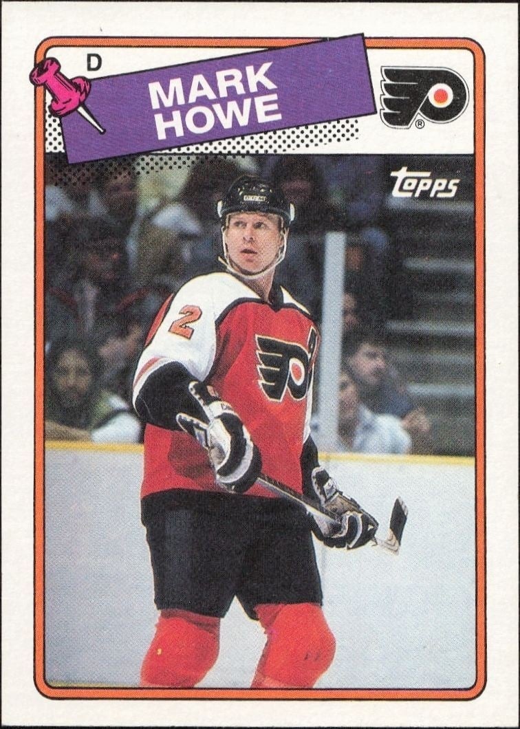 Mark Howe 1989-90 Topps #6 Hockey Trading Card - Front 1989-90 Topps Mark Howe #6 hockey trading card front